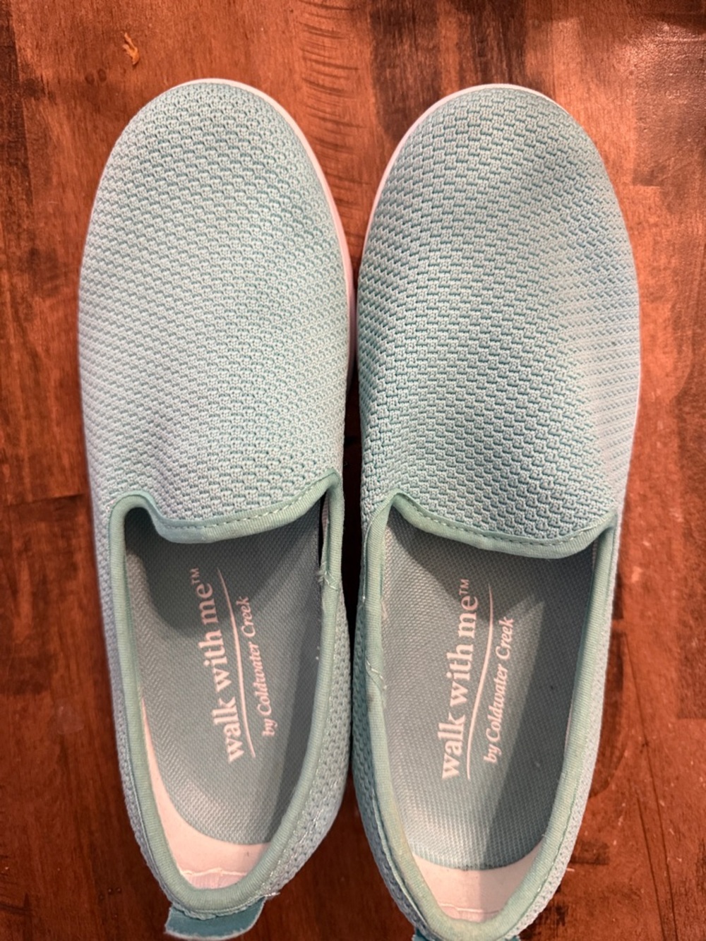 Coldwater Creek Light Blue Slip-On Knit Shoes